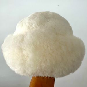 Authentic White Baby Alpaca Fur Winter Hat